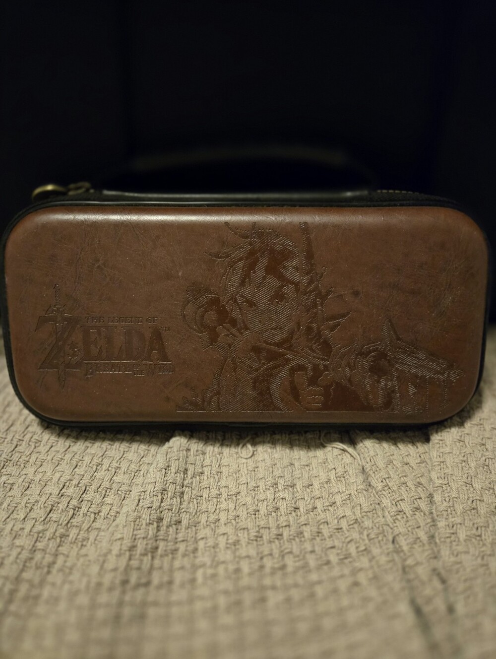 The Legend of Zelda Brown Leather Travel Case for Switch